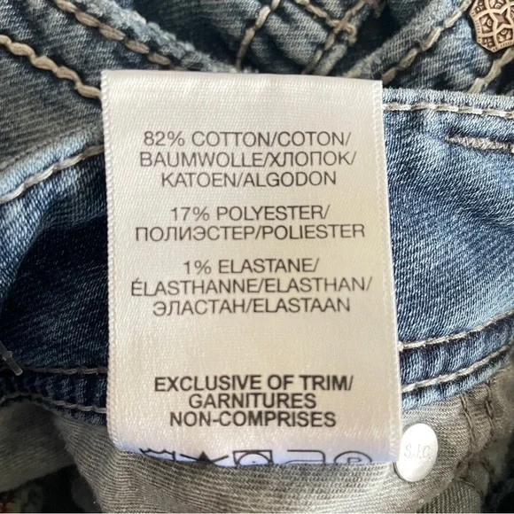 SILVER JEANS Suki Mid Straight Joga Hybrid Denim Blue Knit Flex Curvy Jean 34X32 - Picture 10 of 10